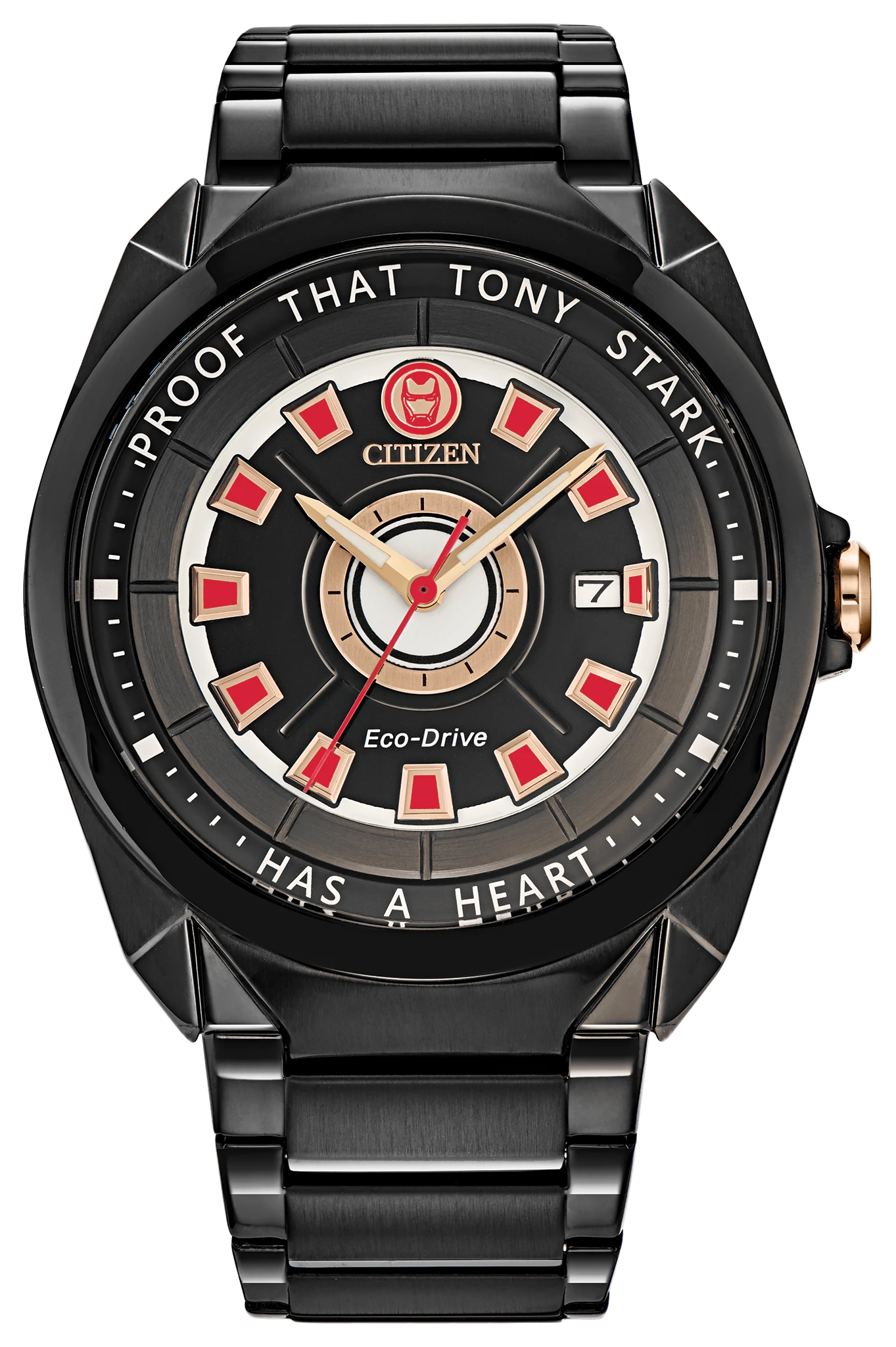 Tony Stark Black Dial Stainless Steel Bracelet AW1019-52W | CITIZEN